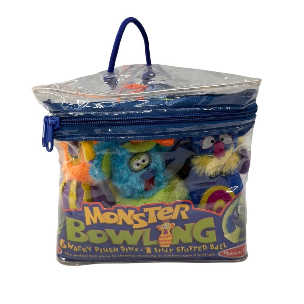 Melissa & Doug Monster Bowling Plush Pins Stuffed Animal Toy Set Kids Game Case